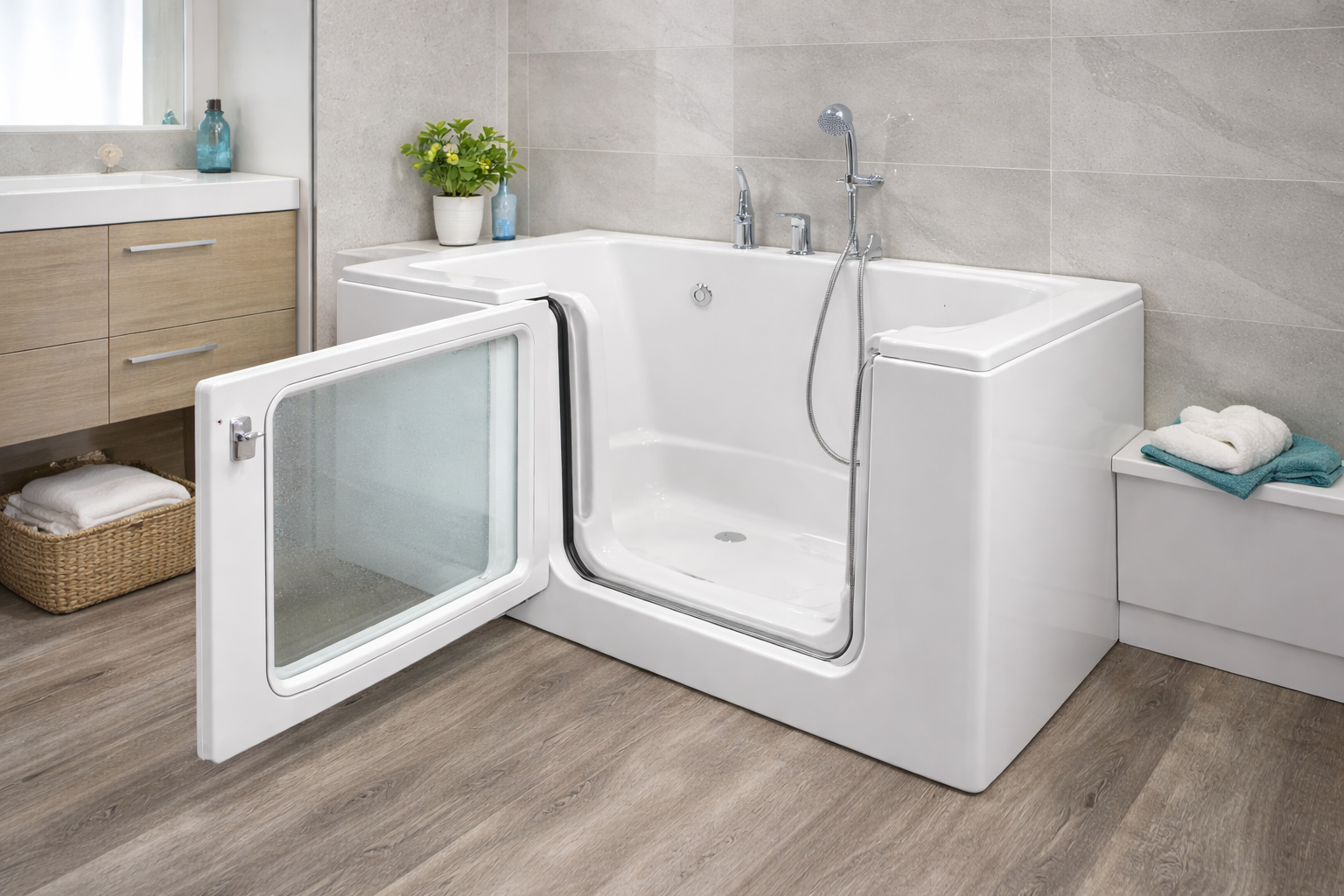 Walk-in bath for accessible & mobility bathroom bathing