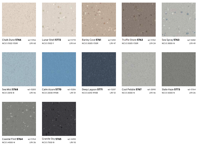 Polysafe non-slip wet room quattro flooring colours