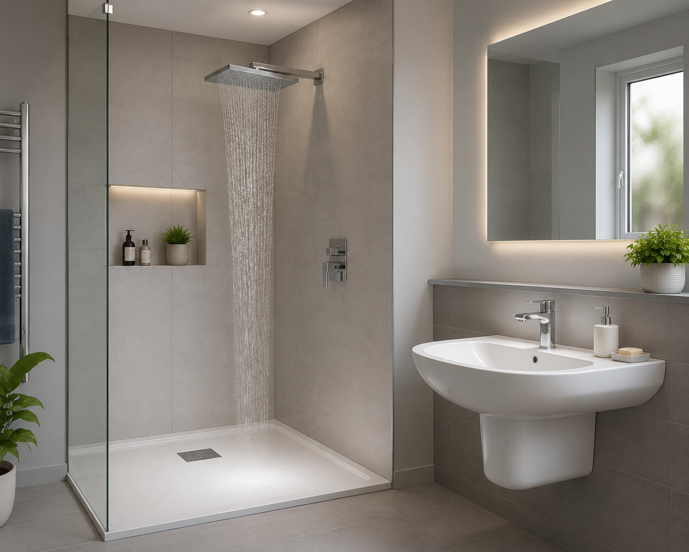 showers and taps for modern bathrooms and mobility bathing